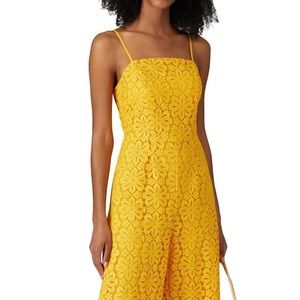 Trina Turk yellow lace jumpsuit